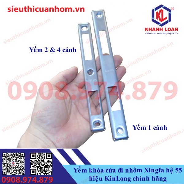 Miệng khóa cửa đi nhôm Xingfa hệ 55 hiệu KinLong chính hãng