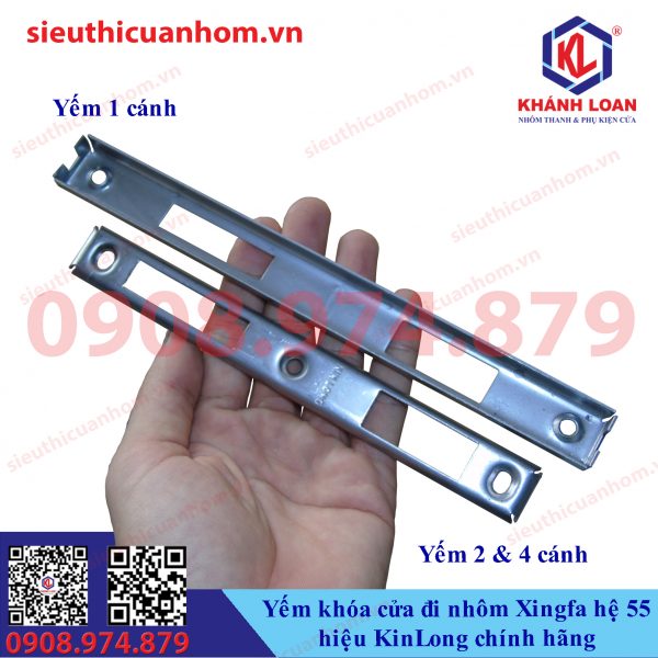 Miệng khóa cửa đi nhôm Xingfa hệ 55 hiệu KinLong chính hãng