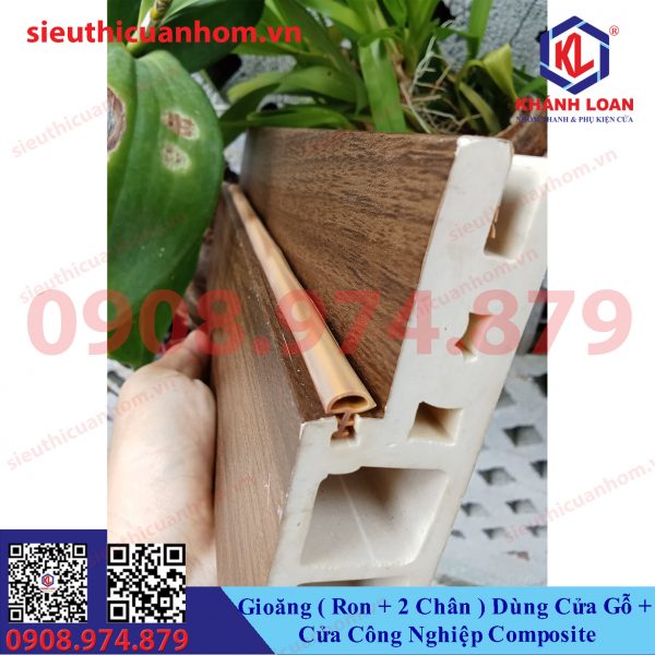 Gioăng 2 chân dùng cửa Gỗ, cửa công nghiệp Composite