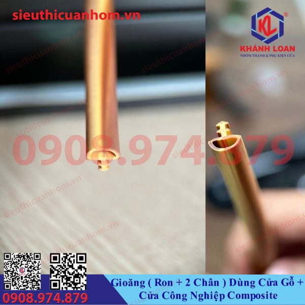 Gioăng 2 chân dùng cửa Gỗ, cửa công nghiệp Composite