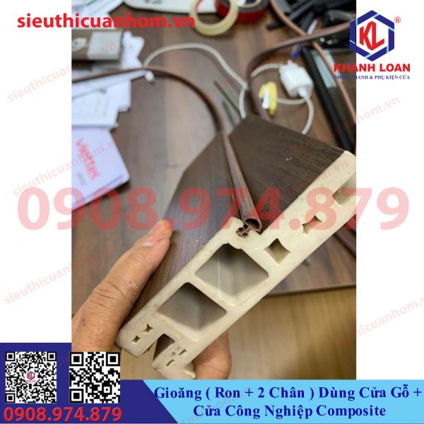 Gioăng 2 chân dùng cửa Gỗ, cửa công nghiệp Composite