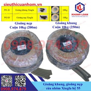 Gioăng khung gioăng nẹp hiêu Đông Á cho nhôm Xingfa hệ 55