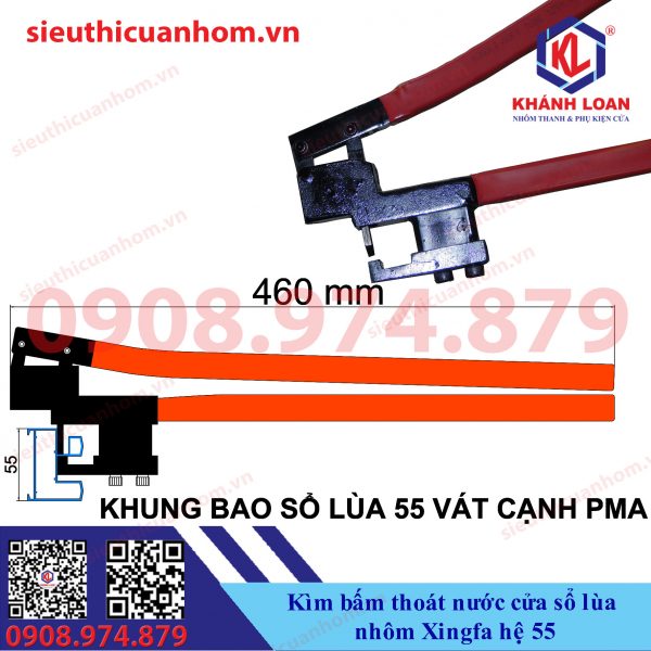 Kìm bấm thoát nước cho cửa lùa nhôm hệ 55