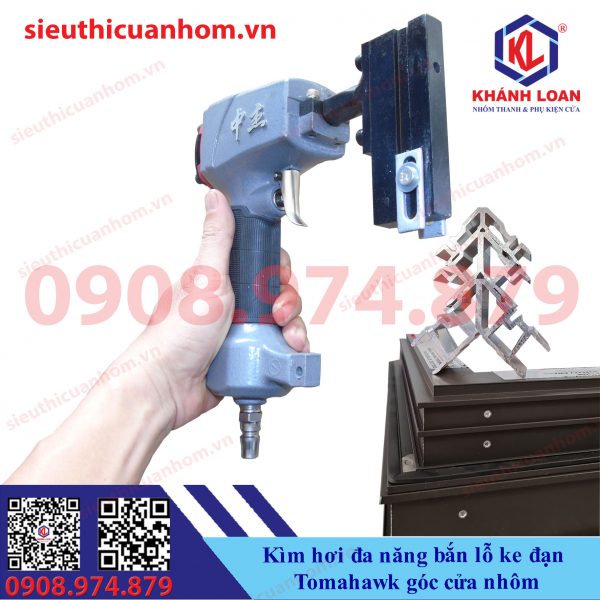 Kìm hơi đa năng bấm lỗ ke đạn Tomahawk cửa nhôm