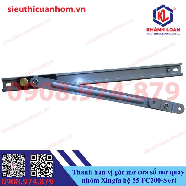 Thanh chống gió hạn vị góc mở cửa sổ mở quay hệ 55 FC200