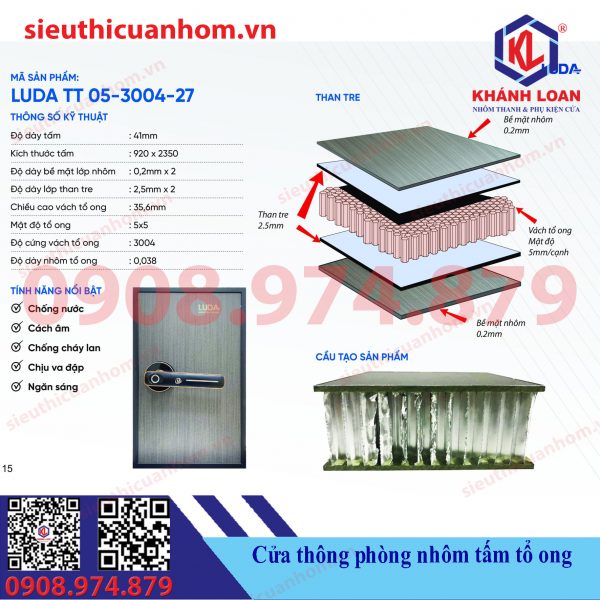 Vật tư làm cửa tấm nhôm tổ ong