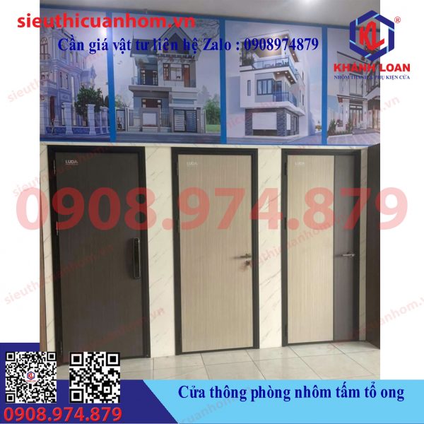 Cửa nhôm thông phòng tấm nhôm tổ ong