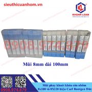 Mũi phay khoét khóa cửa nhôm 8×100 và 8X120 hiệu Carl Rontgen Đức