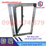 Phụ kiện cửa mở quay kết hợp hất ra ngoài nhôm Xingfa hệ 55