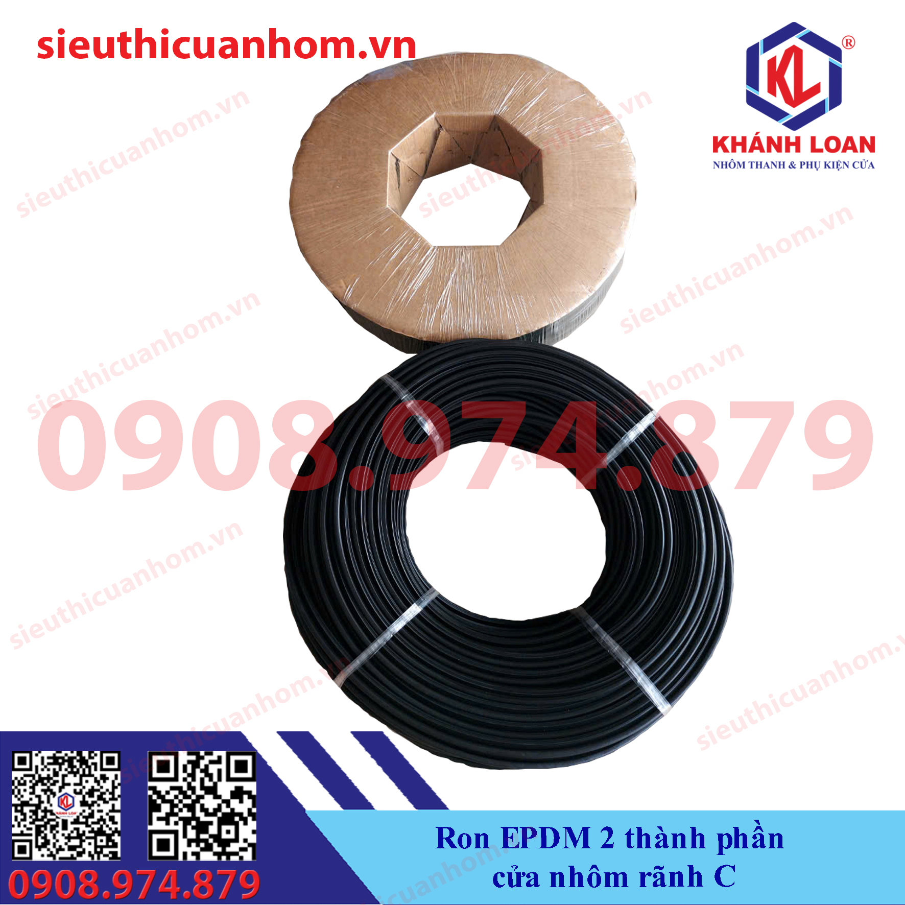 Ron cao cấp EPDM cho cửa nhôm Maxpro rãnh C 