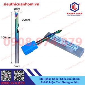 Mũi phay khoét khóa cửa nhôm 8X100mm