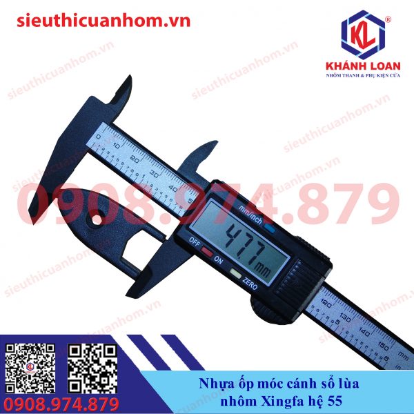 Nhựa ốp móc cánh cửa đi lùa sổ lùa nhôm Xingfa hệ 55