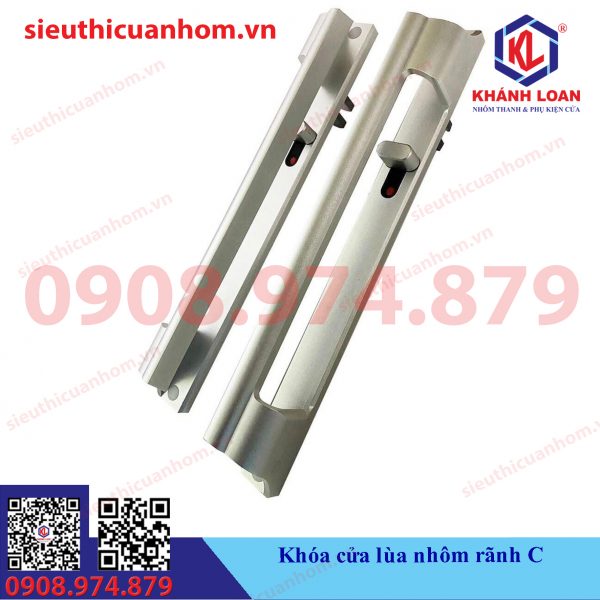 Khóa cửa lùa nhôm rãnh C