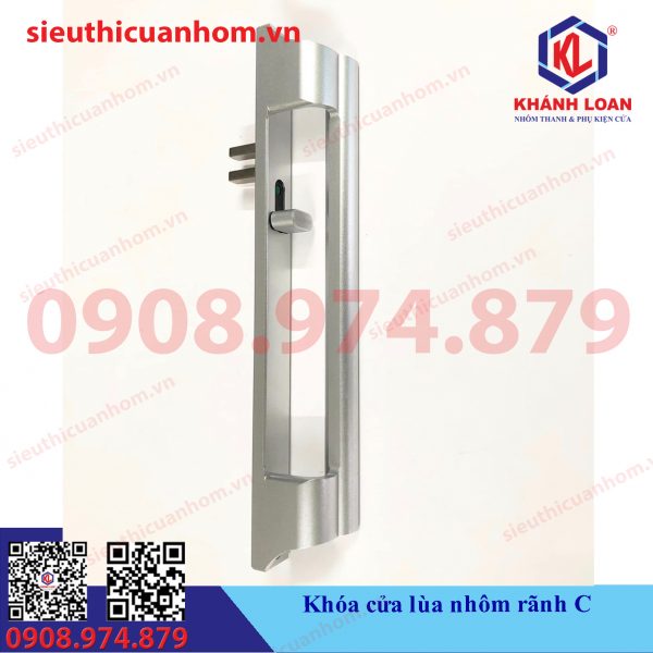 Khóa cửa lùa nhôm rãnh C