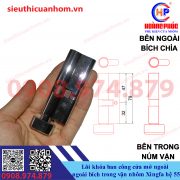 Lõi khóa ban công ngoài bích trong vặn cửa mở ngoài nhôm Xingfa hệ 55
