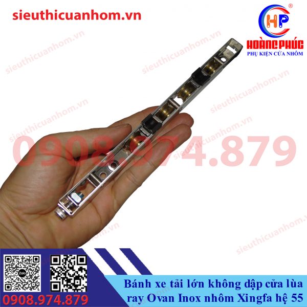 Bánh xe tải lớn không dập ray Ovan Inox cửa lùa 55
