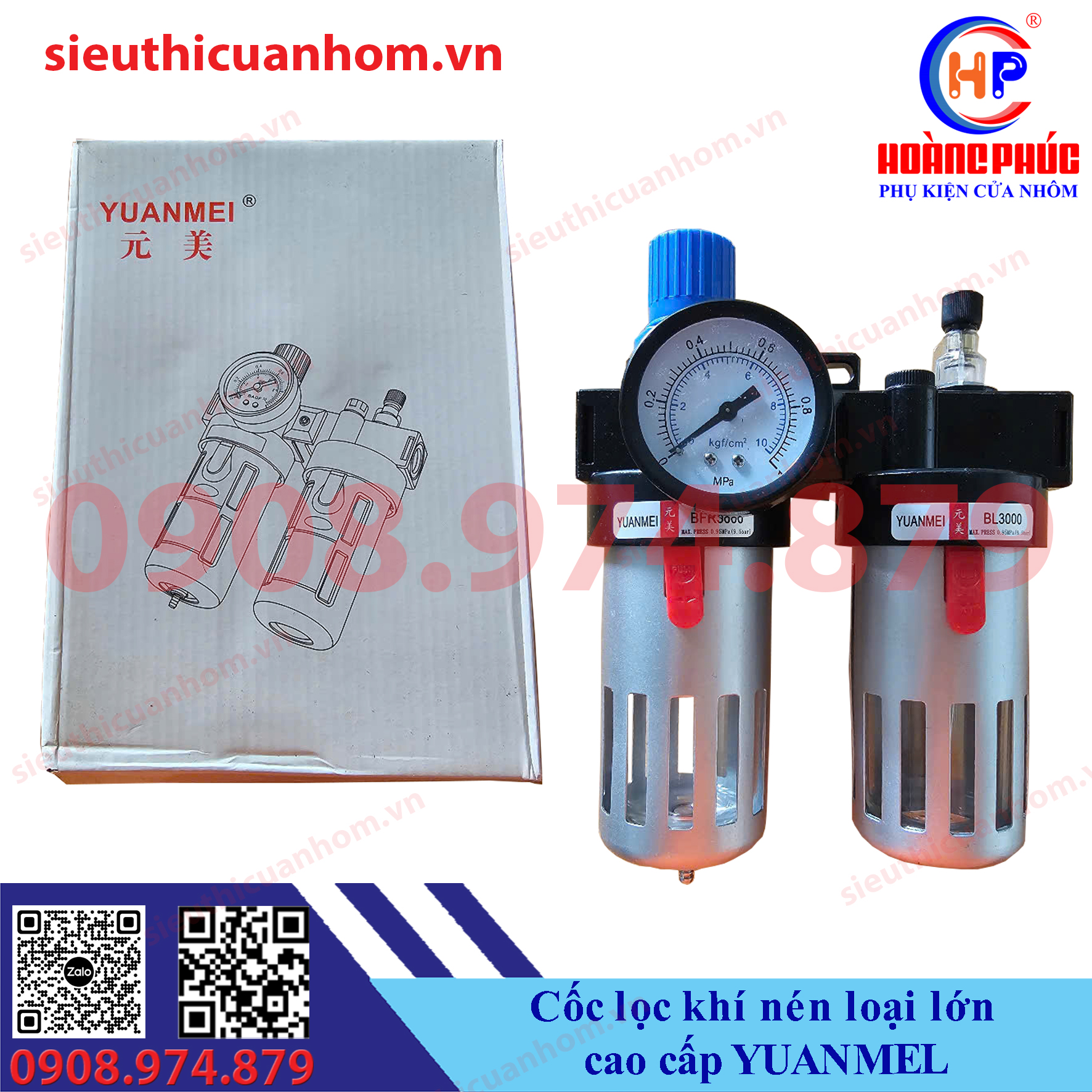 Cốc lọc khí nén loại lớn cao cấp YUANMEI