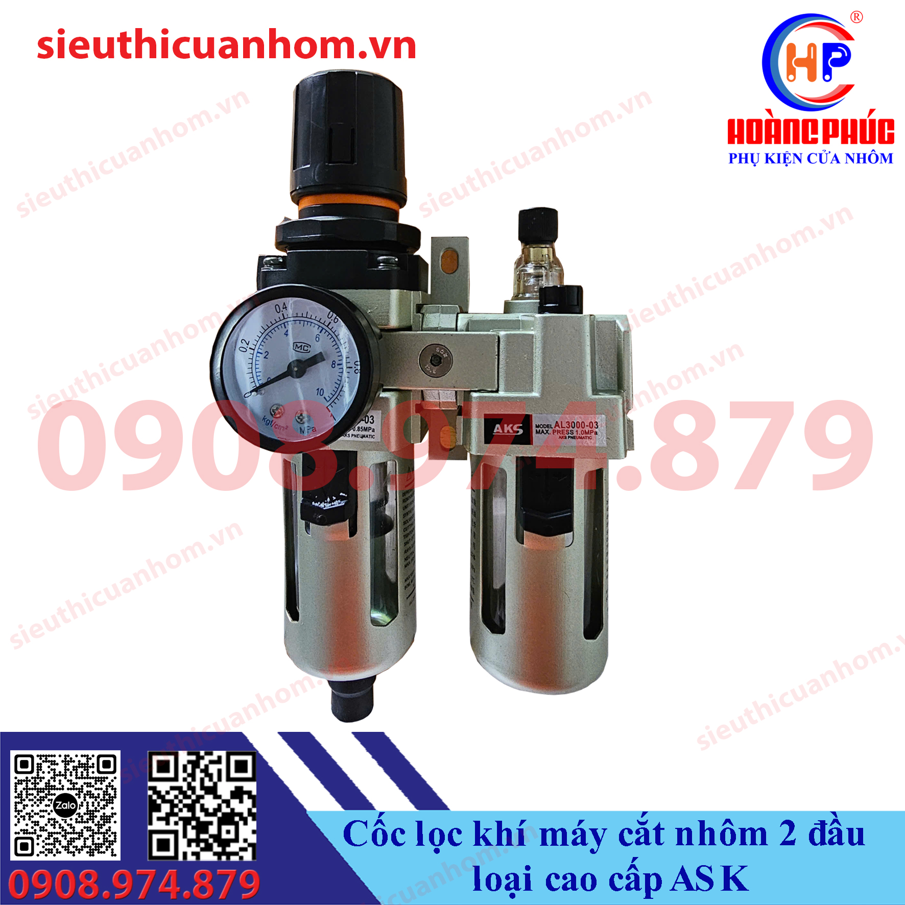 Cốc lọc khí máy cắt nhôm 2 đầu loại cao cấp ASK