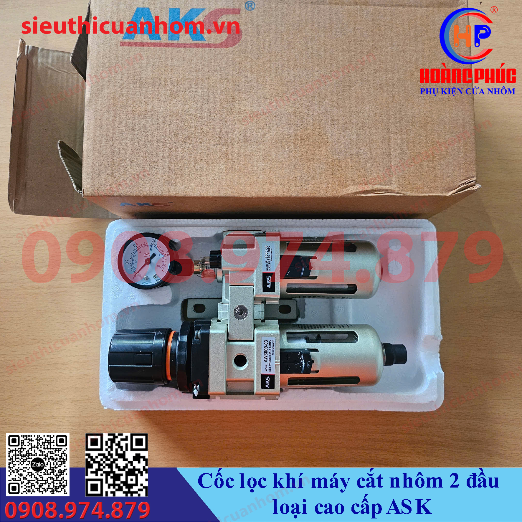 Cốc lọc khí máy cắt nhôm 2 đầu loại cao cấp ASK
