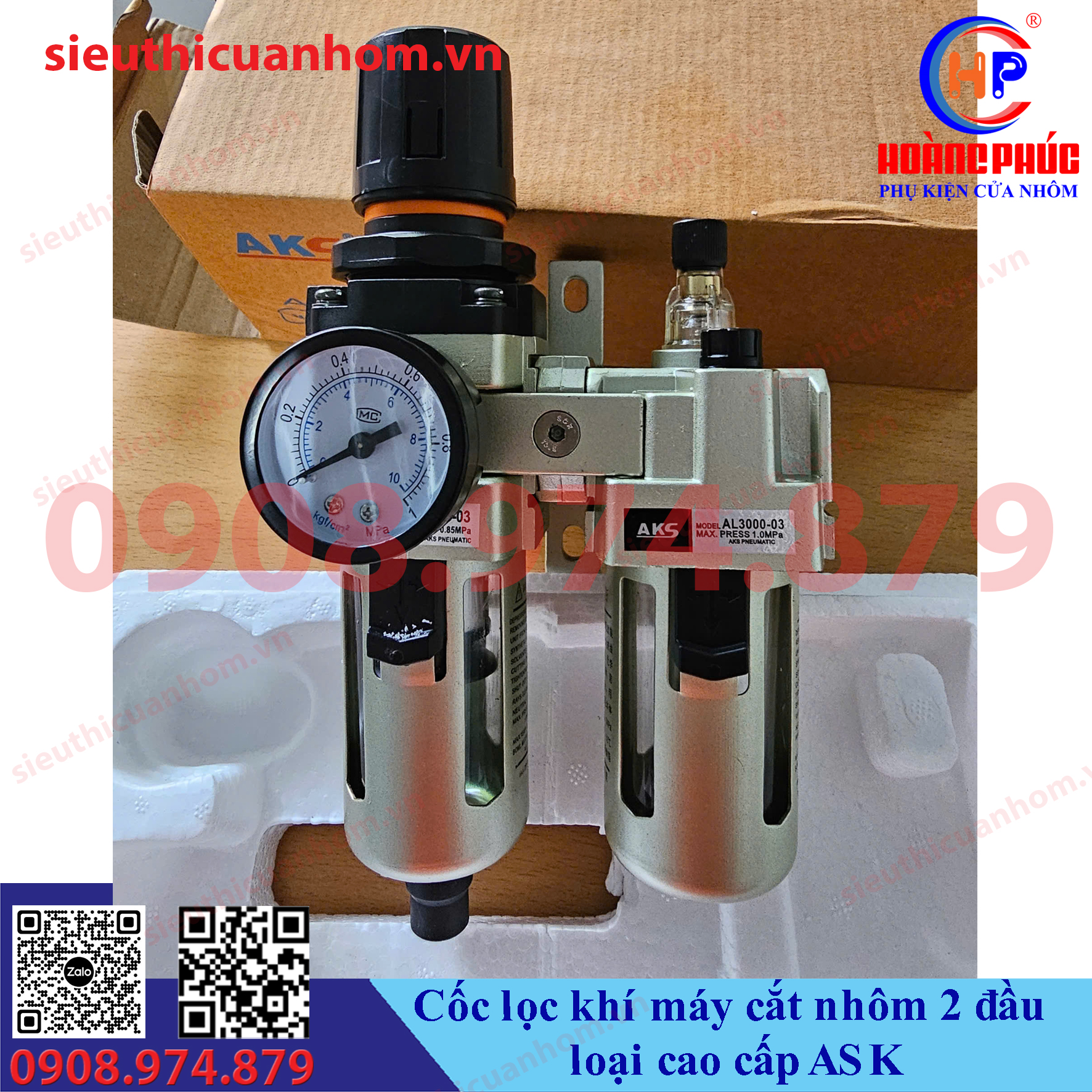 Cốc lọc khí máy cắt nhôm 2 đầu loại cao cấp ASK