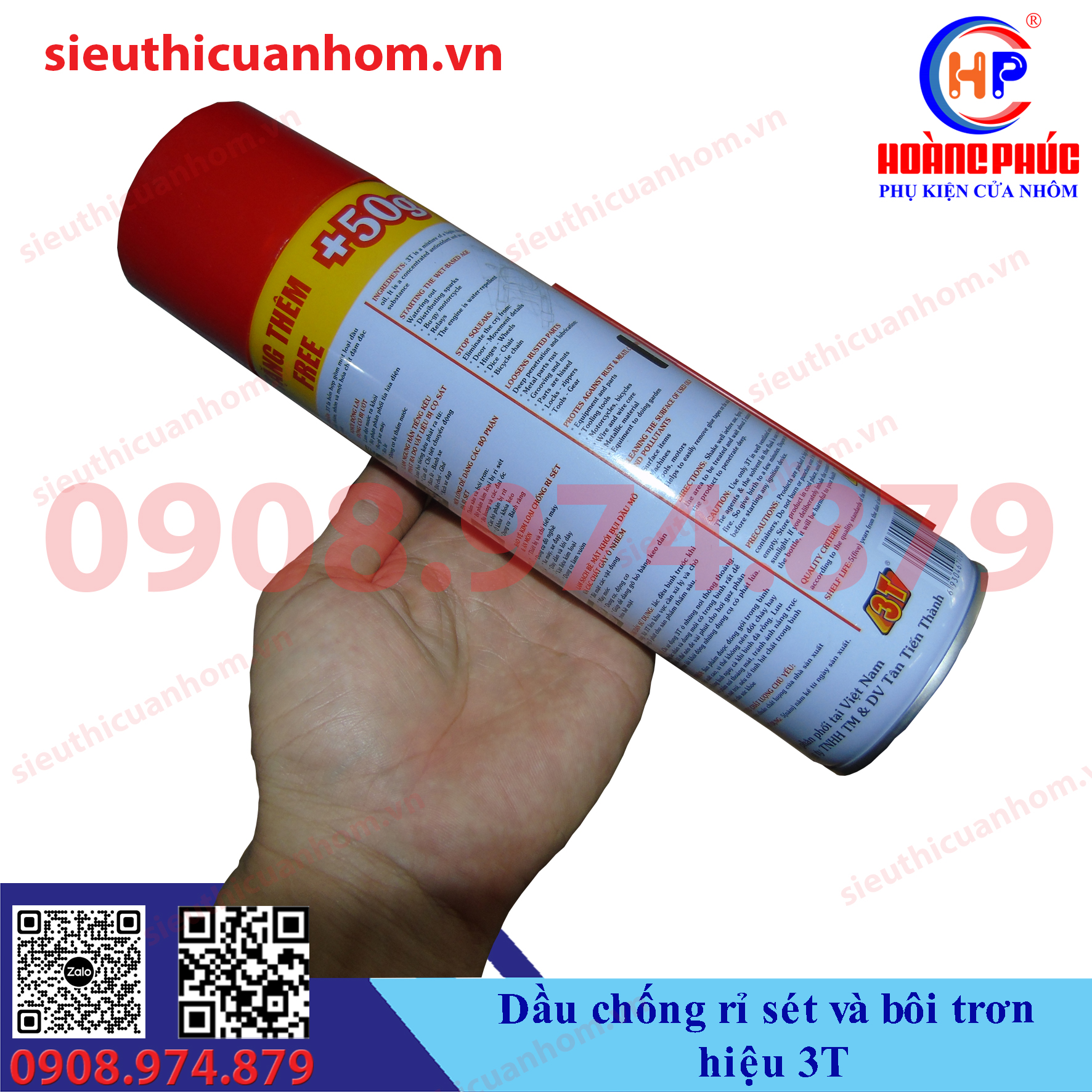 Dầu chống rỉ sét và bôi trơn hiệu 3T
