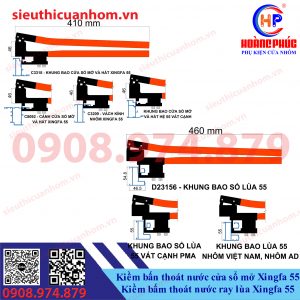 Kìm bấm thoát nước cửa sổ mở và kìm bấm thoát nước ray lùa Xingfa 55