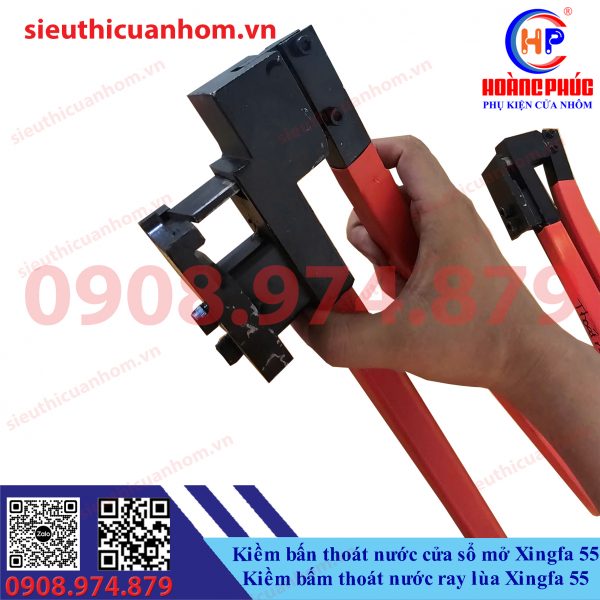Kìm bấm thoát nước cửa sổ mở và kìm bấm thoát nước ray lùa Xingfa 55