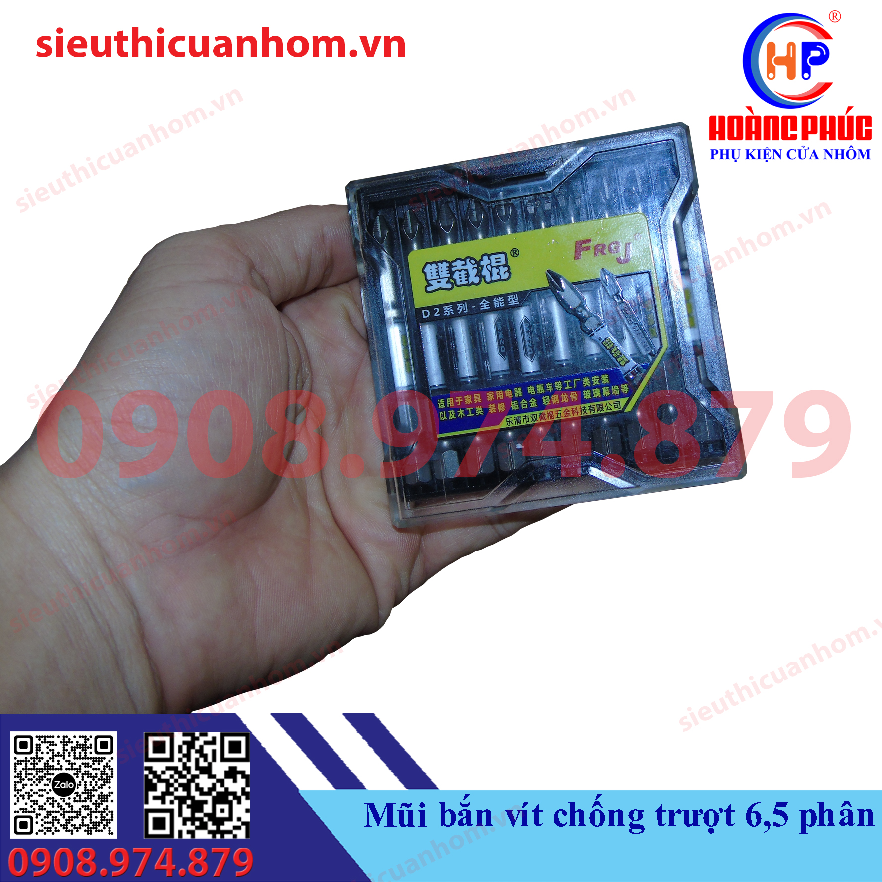 Mũi bắn vít có ren chống trượt 6.5cm