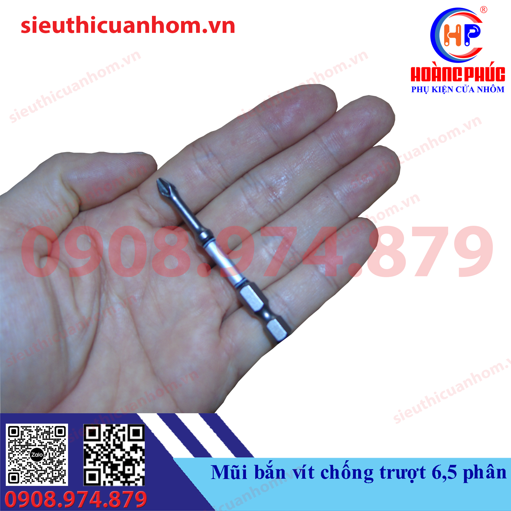 Mũi bắn vít có ren chống trượt 6.5cm