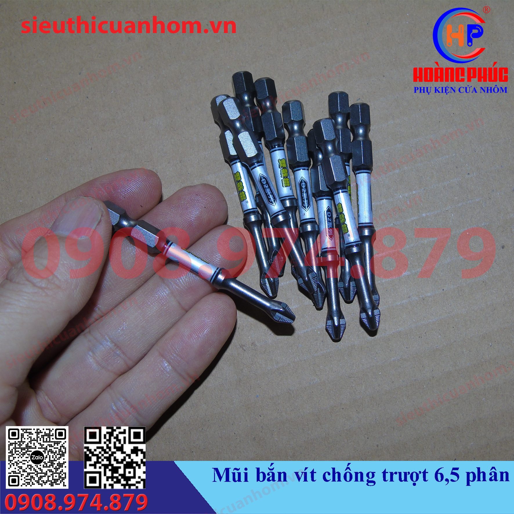 Mũi bắn vít có ren chống trượt 6.5cm