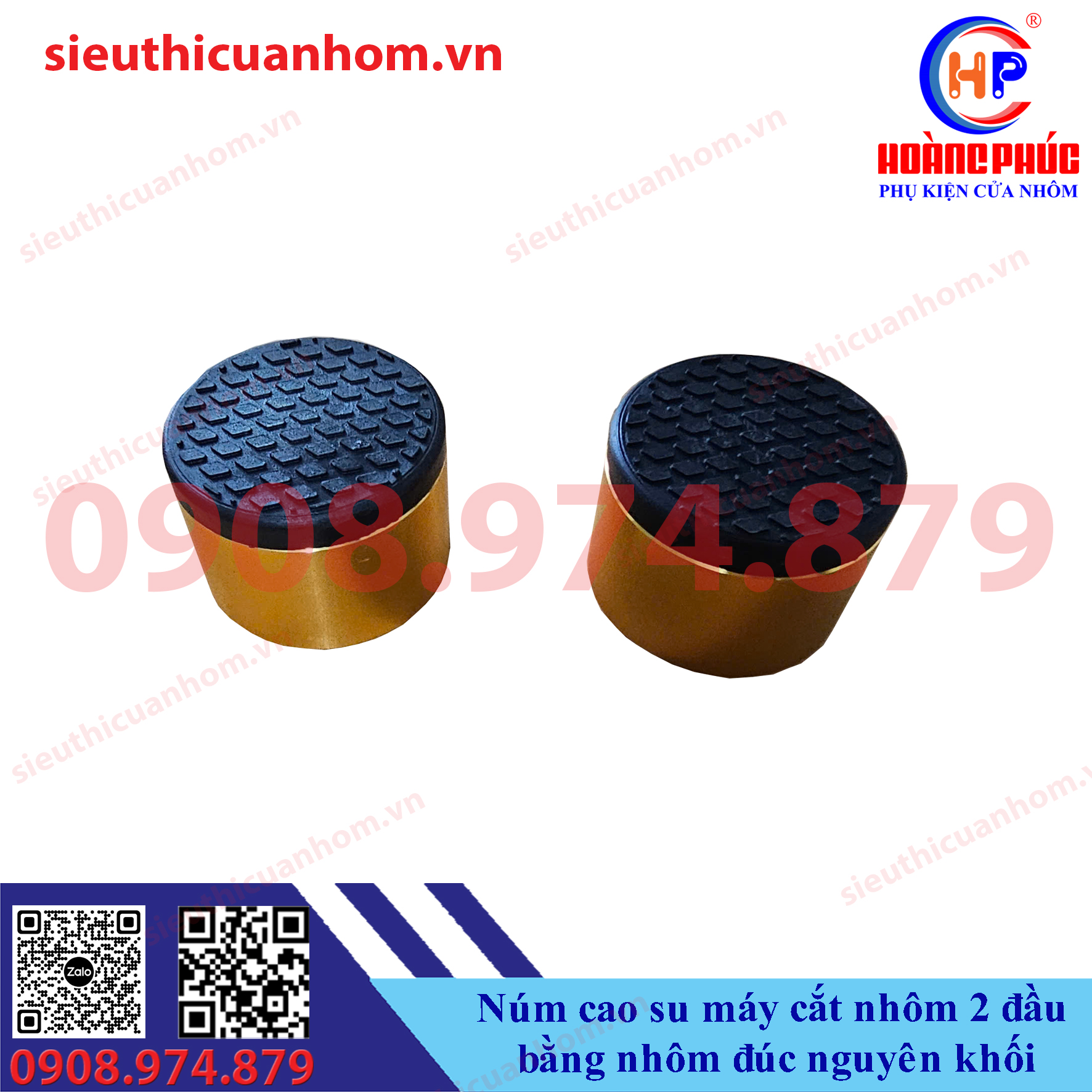 Núm cao su máy cắt nhôm 2 đầu bằng nhôm đúc nguyên khối