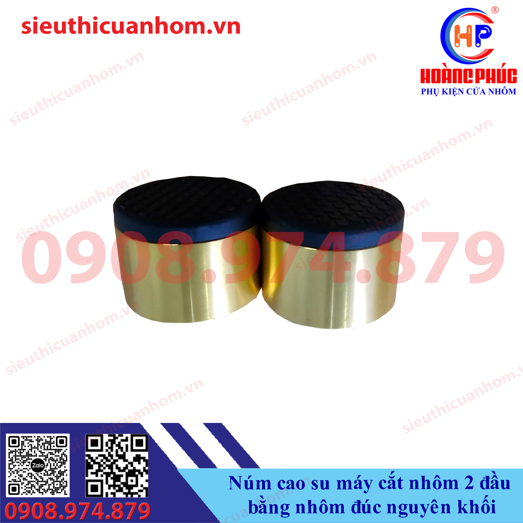 Núm cao su máy cắt nhôm 2 đầu bằng nhôm đúc nguyên khối