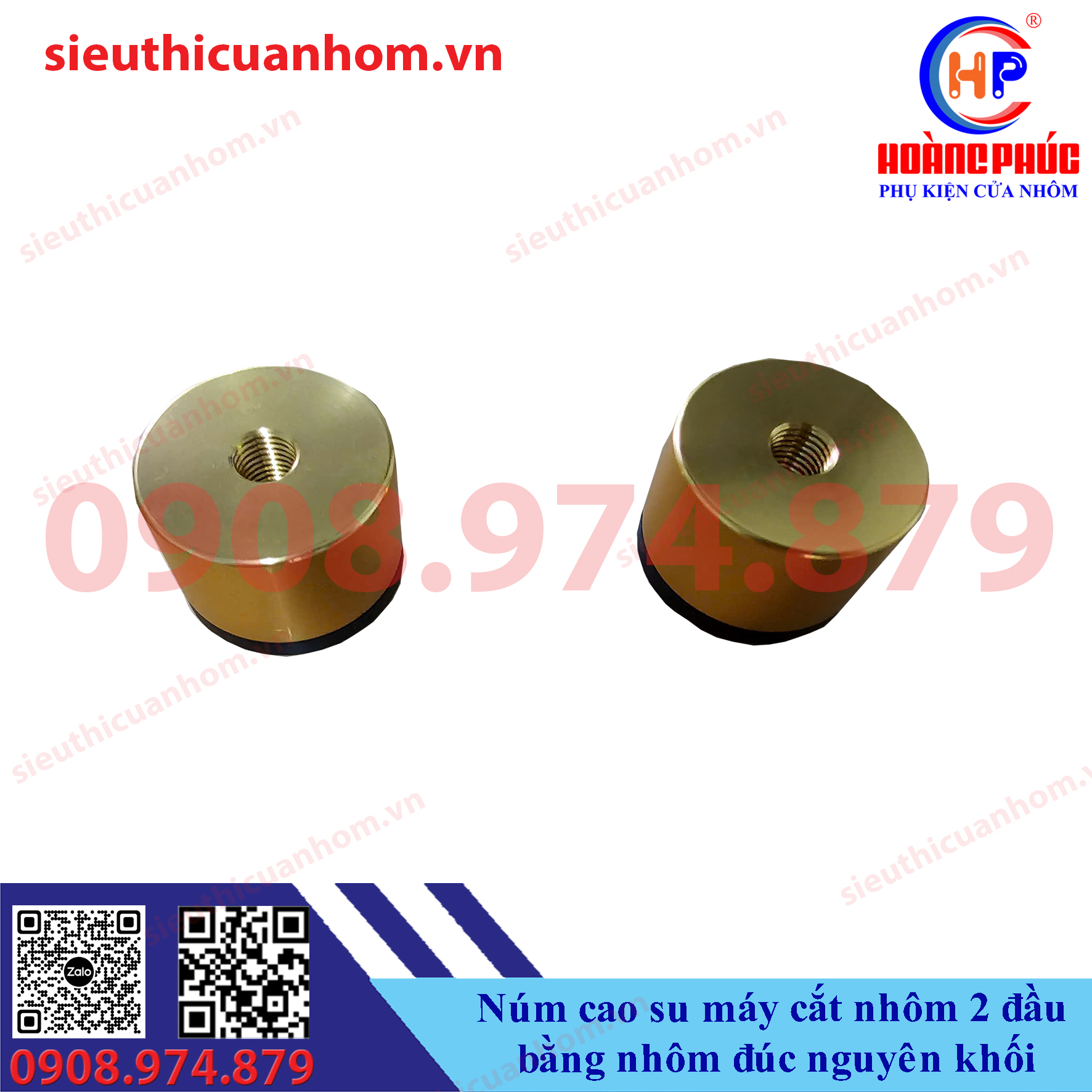 Núm cao su máy cắt nhôm 2 đầu bằng nhôm đúc nguyên khối
