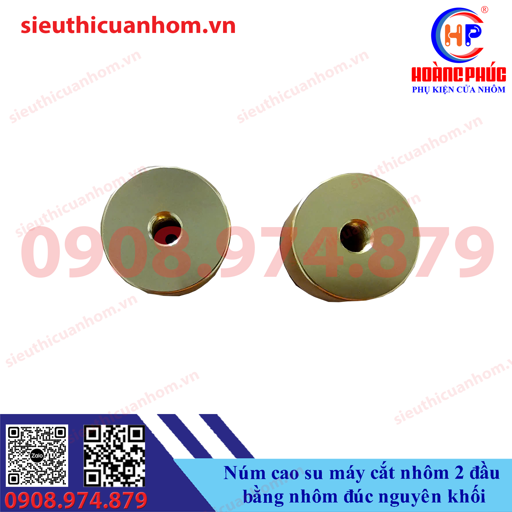 Núm cao su máy cắt nhôm 2 đầu bằng nhôm đúc nguyên khối