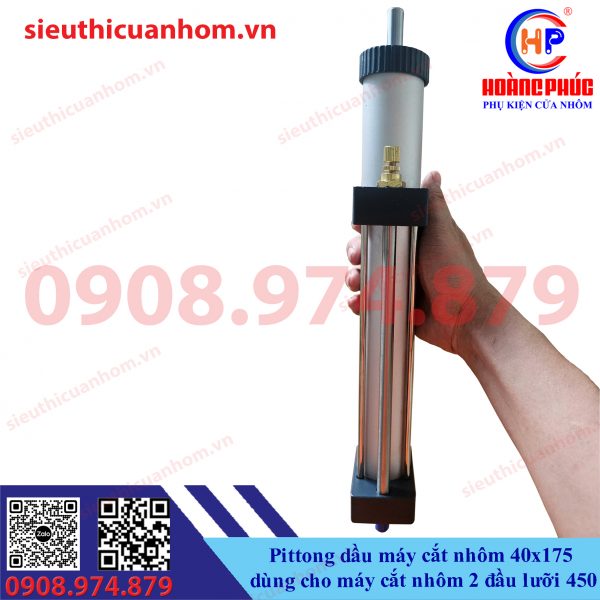 Pittong dầu máy cắt nhôm 40x175 dùng cho máy cắt nhôm 2 đầu lưỡi 450