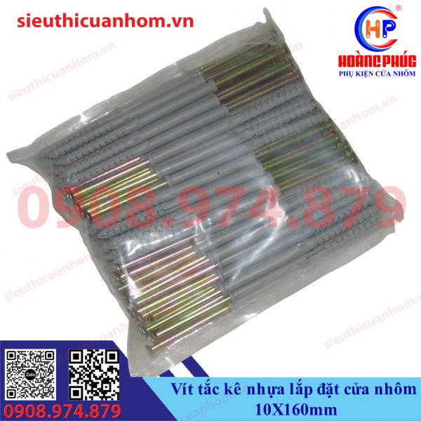 Vít tắc kê nhựa lắp đặt cửa nhôm 10X160mm