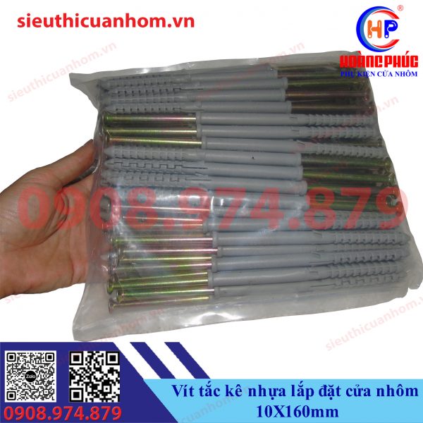 Vít tắc kê nhựa lắp đặt cửa nhôm 10X160mm