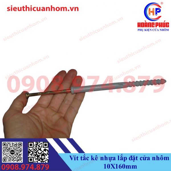 Vít tắc kê nhựa lắp đặt cửa nhôm 10X160mm