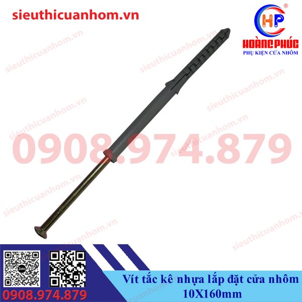 Vít tắc kê nhựa lắp đặt cửa nhôm 10X160mm