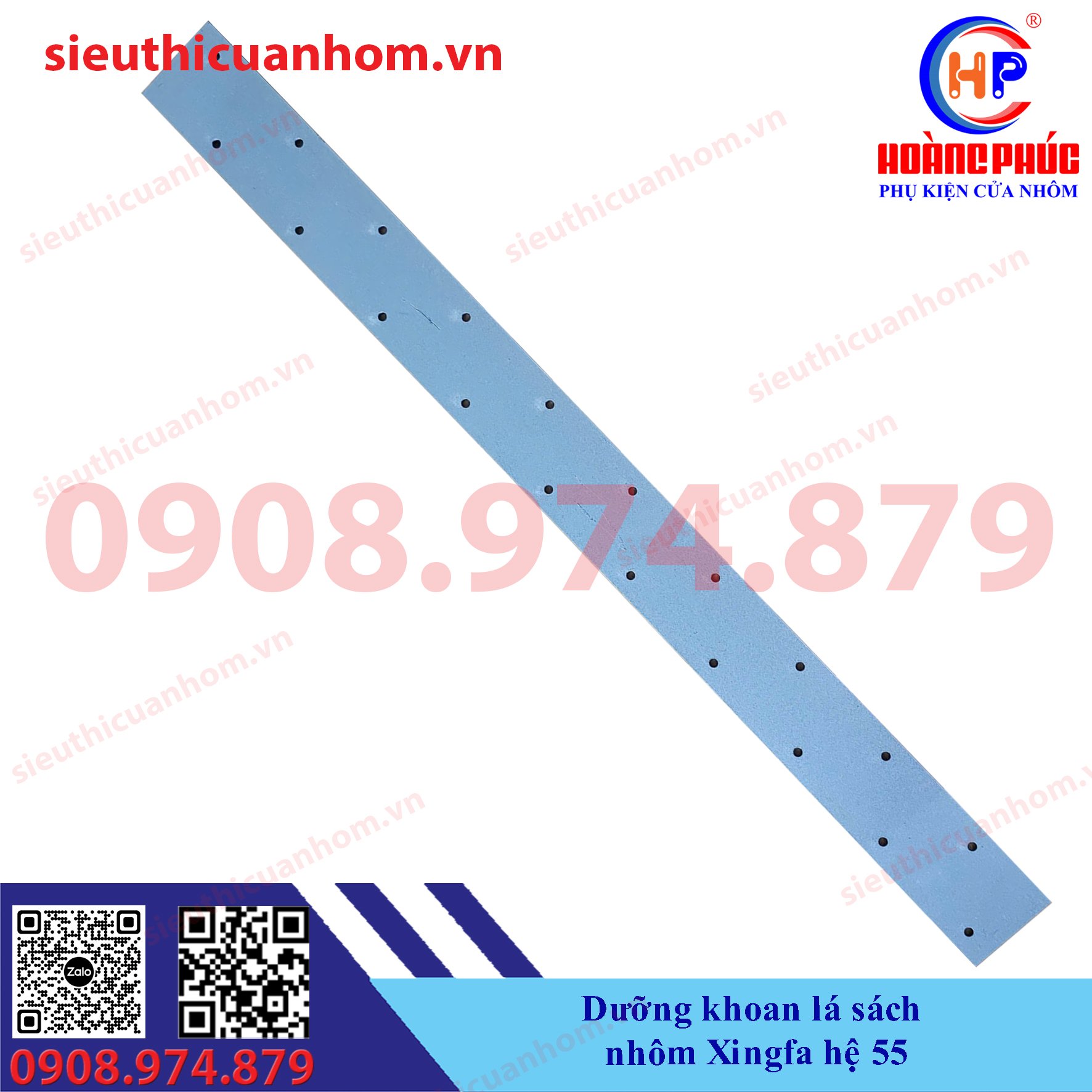 Dưỡng khoan lá sách nhôm Xingfa hệ 55