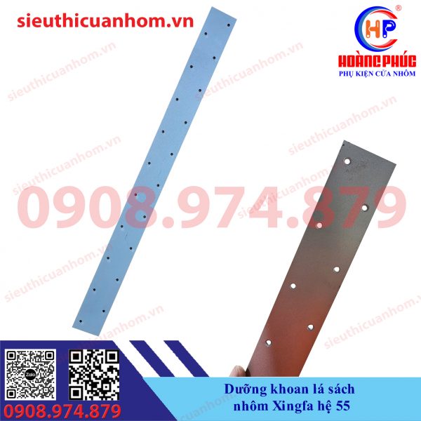 Dưỡng khoan lá sách nhôm Xingfa hệ 55