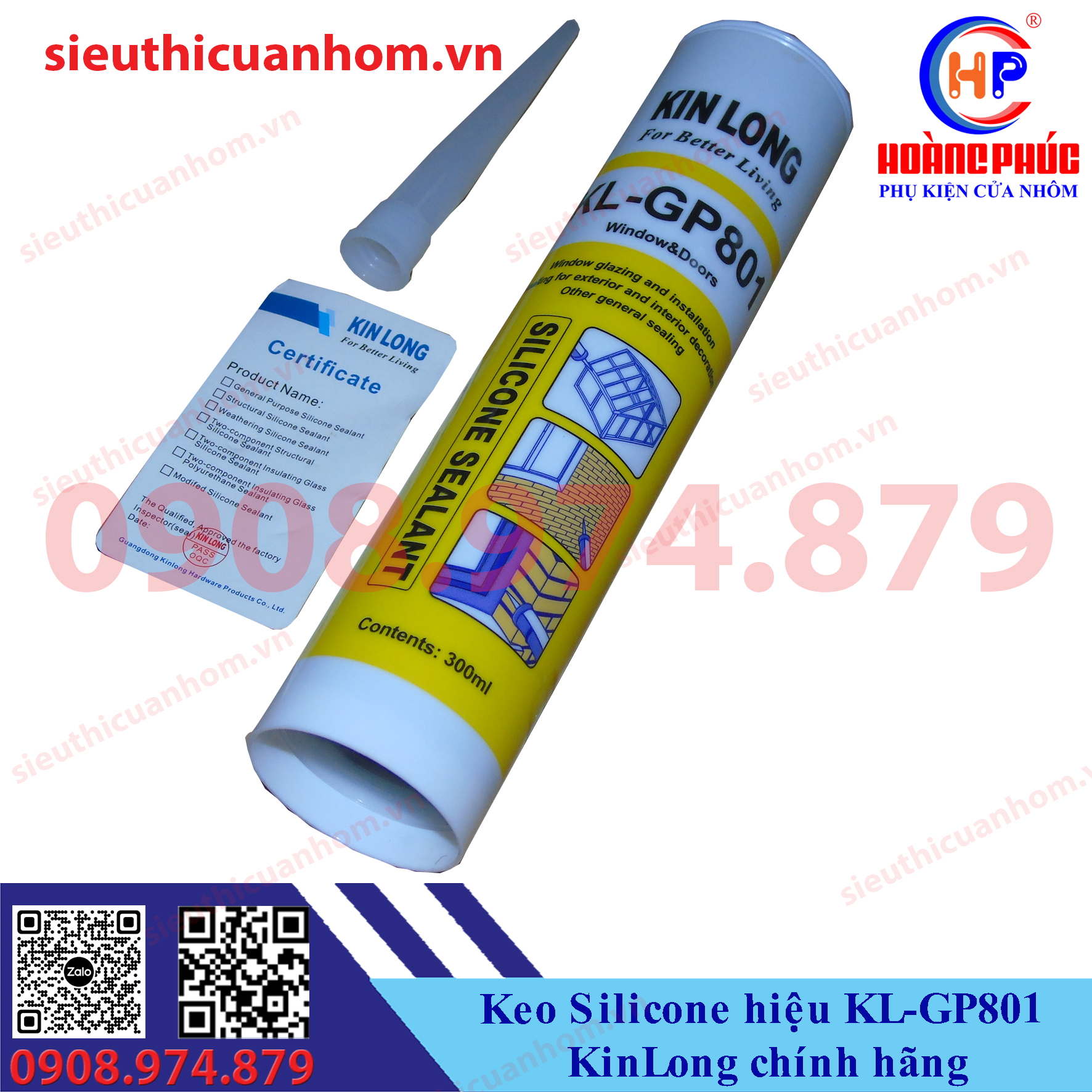 Keo Silicone hiệu KL-GP801 KinLong chính hãng