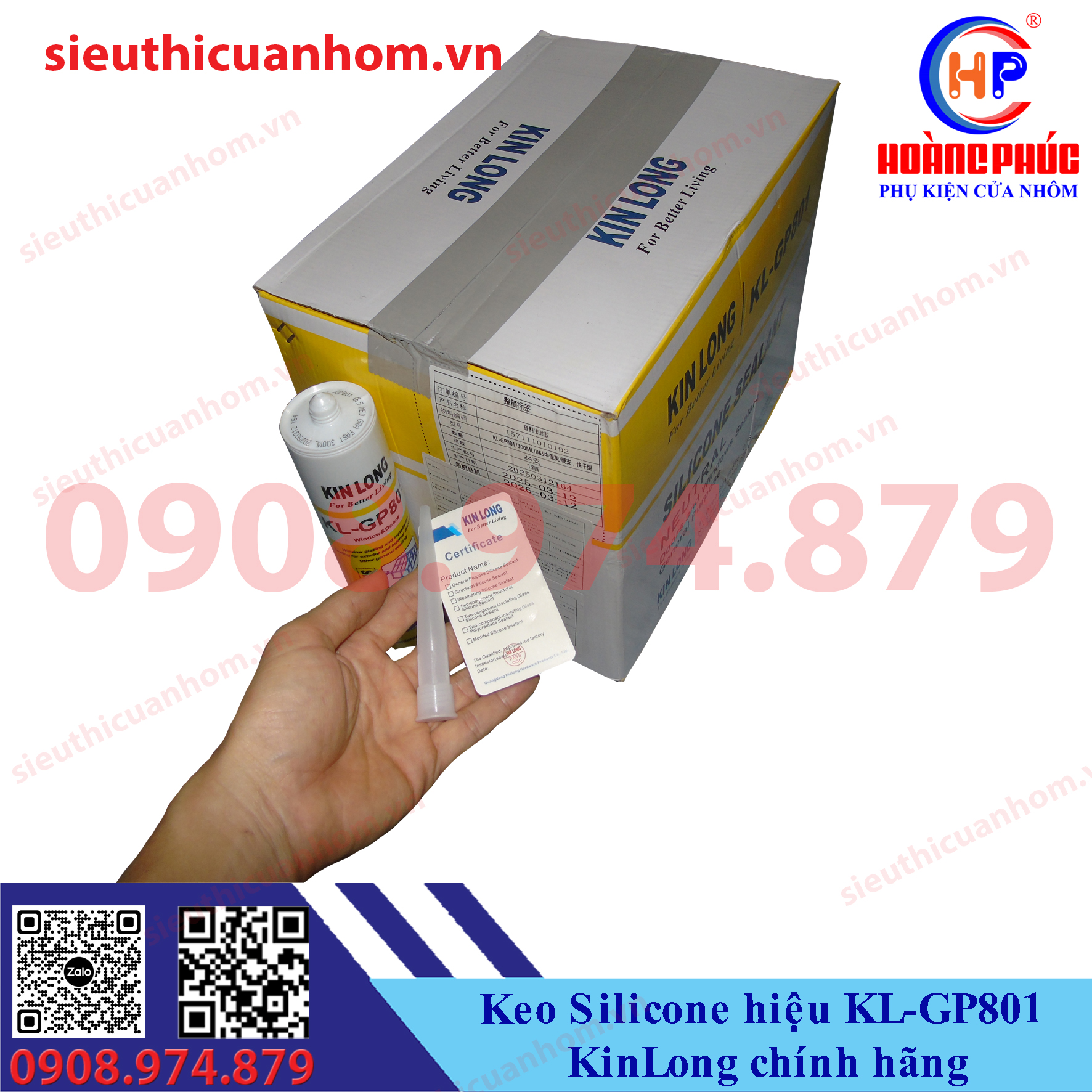Keo Silicone hiệu KL-GP801 KinLong chính hãng