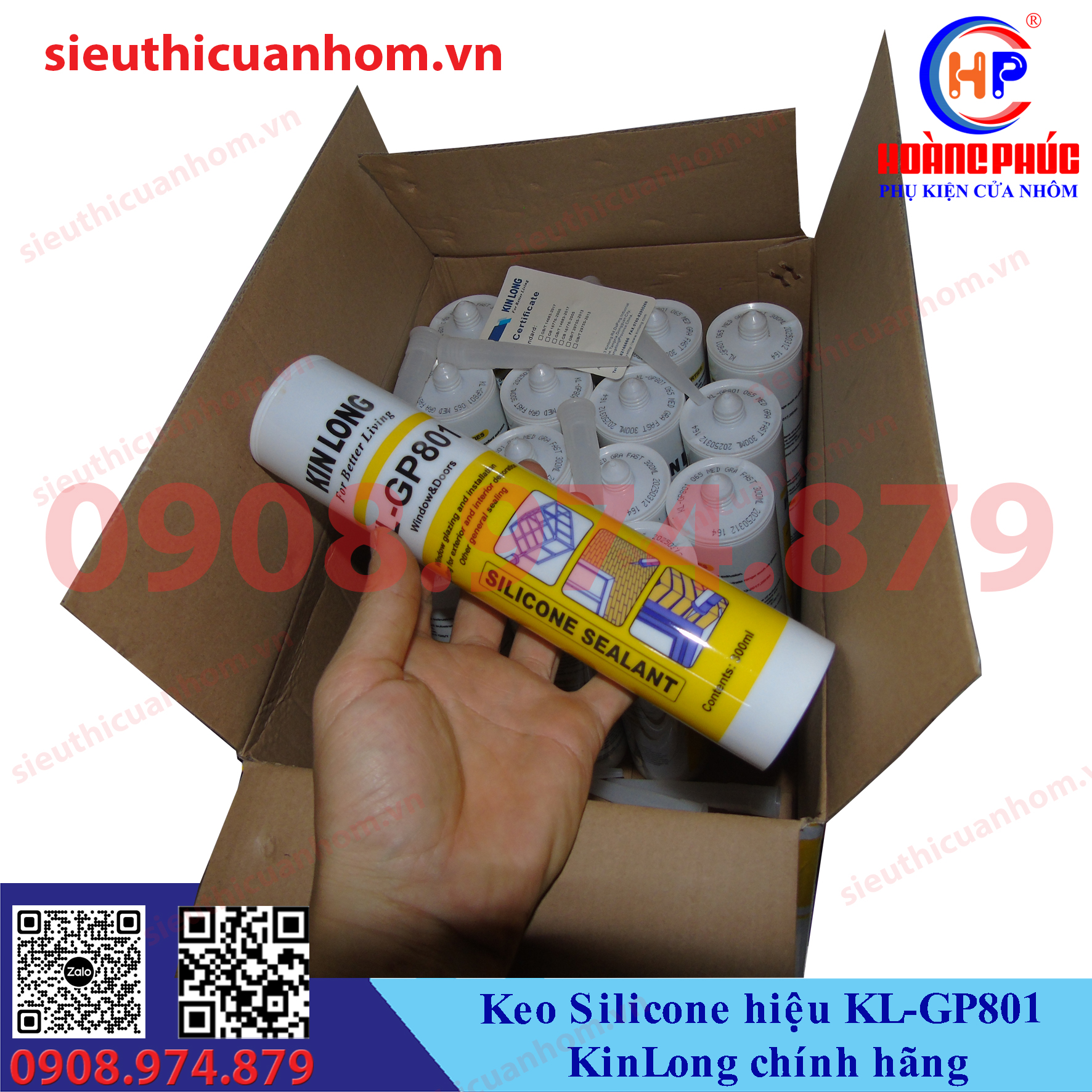 Keo Silicone hiệu KL-GP801 KinLong chính hãng