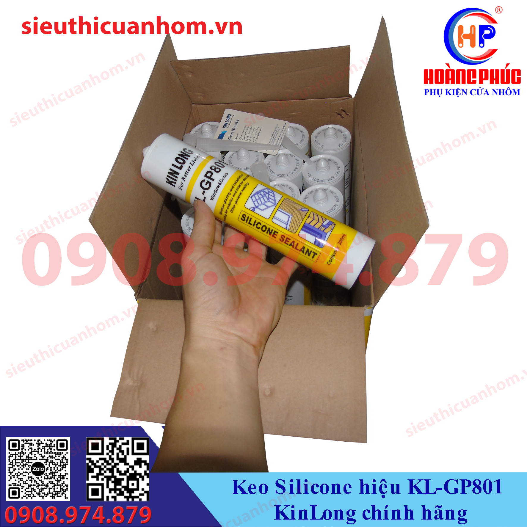 Keo Silicone hiệu KL-GP801 KinLong chính hãng