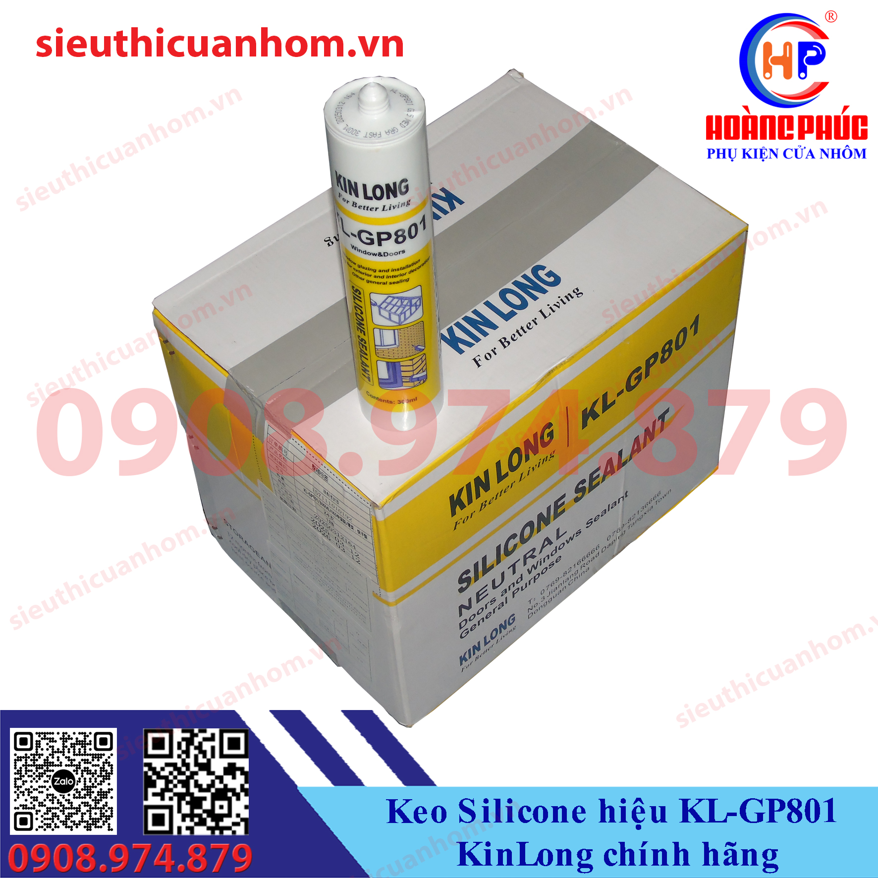 Keo Silicone hiệu KL-GP801 KinLong chính hãng