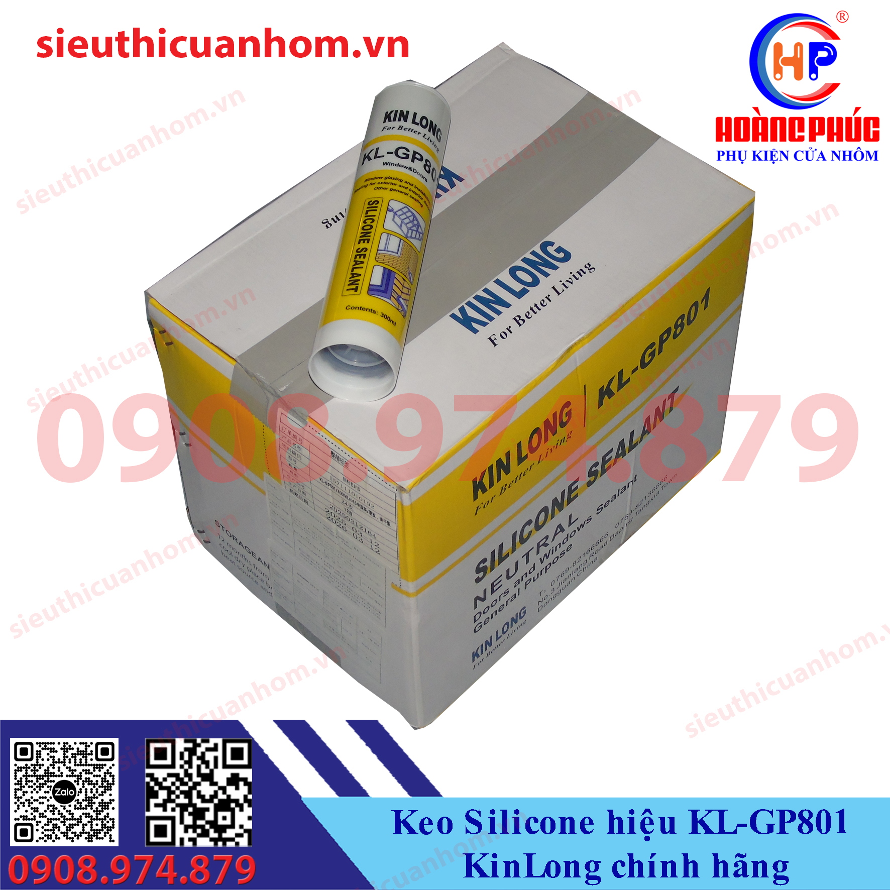 Keo Silicone hiệu KL-GP801 KinLong chính hãng