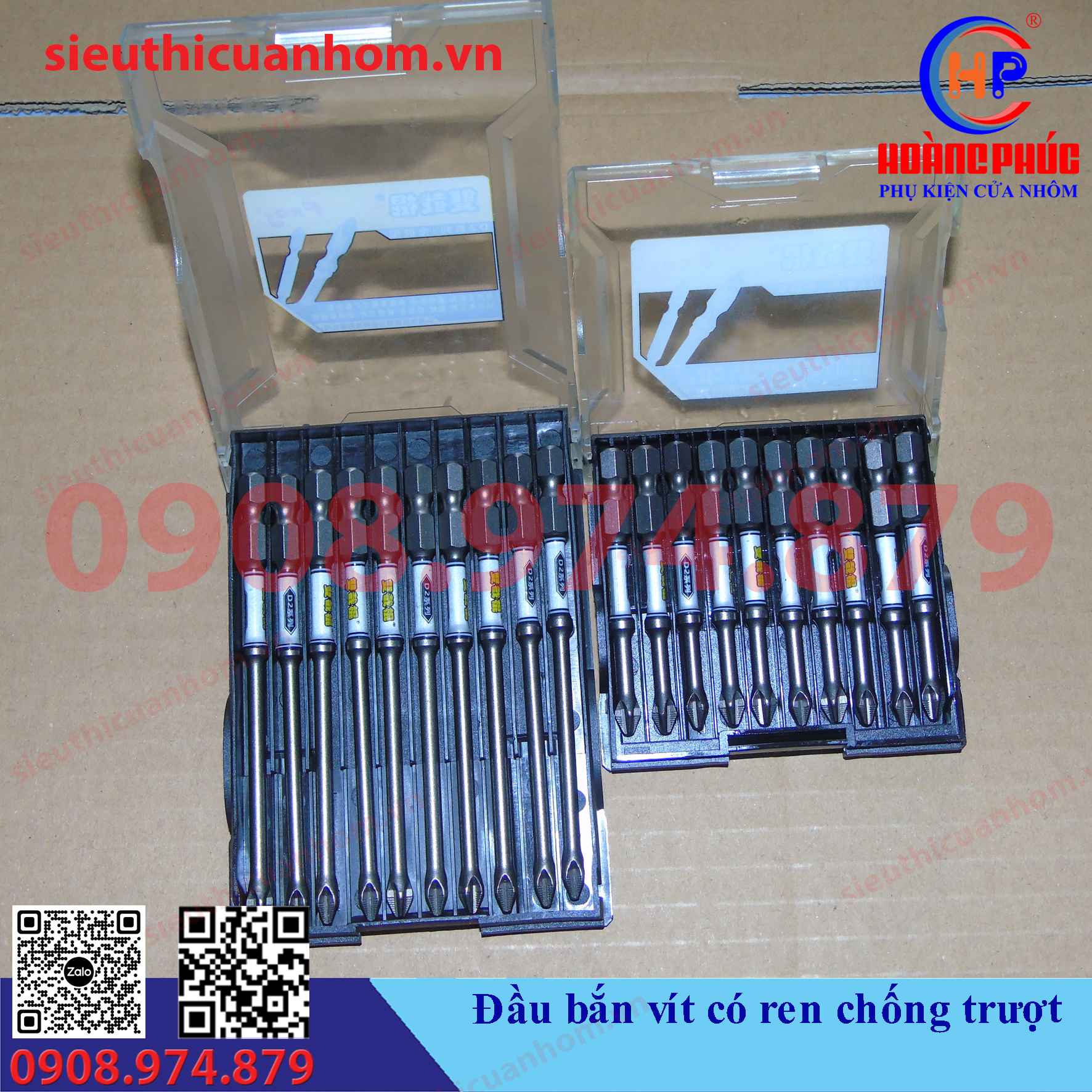 Đầu bắn vít có ren chống trượt
