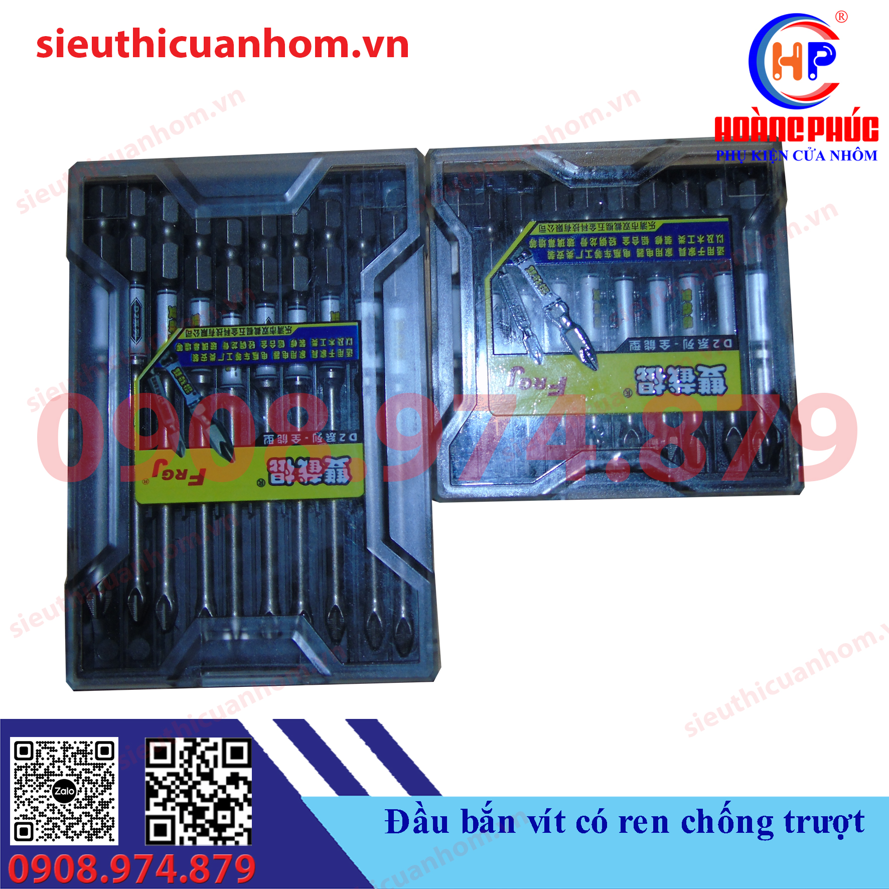 Đầu bắn vít có ren chống trượt