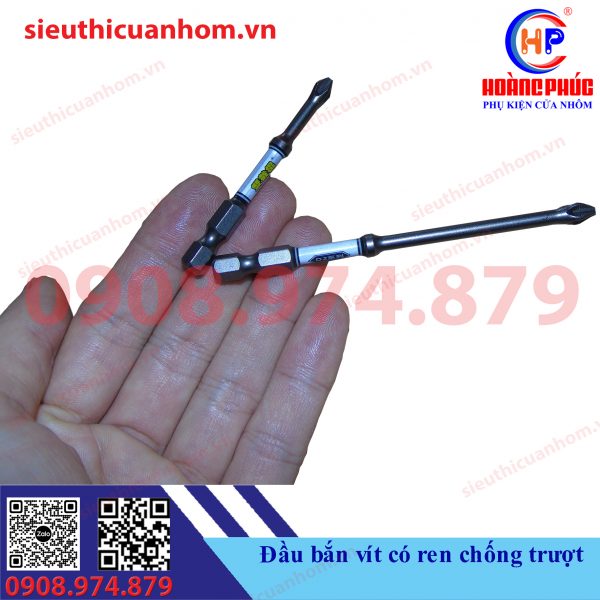Đầu bắn vít có ren chống trượt